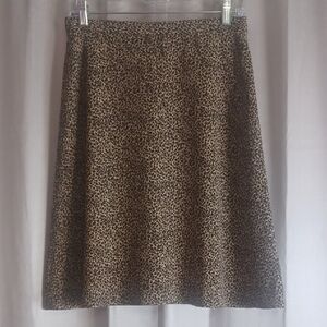 Jones Wear Leapard Print A-Line Knee Length Skirt